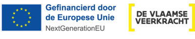 Logo's van Vlaamse Veerkracht en Europese Unie